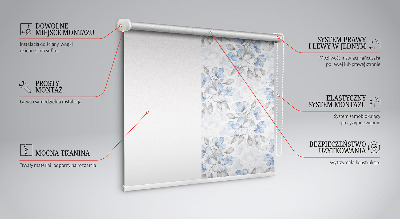 Stoffen rolgordijn met bloemenprint
