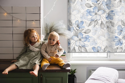 Stoffen rolgordijn met bloemenprint