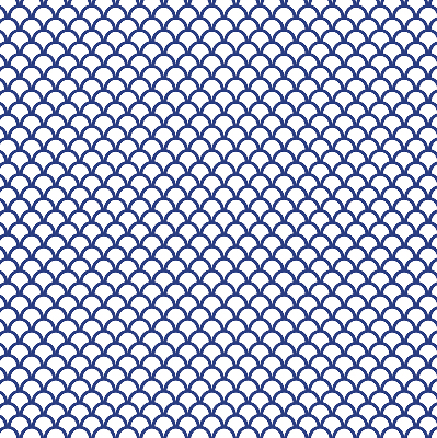 Binnenrolgordijn voor raam in blauwe schubben