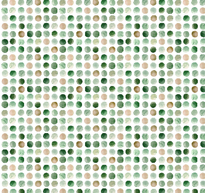 Binnenrolgordijn voor raam met groene cirkels