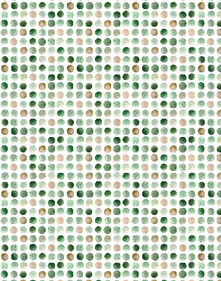 Binnenrolgordijn voor raam met groene cirkels