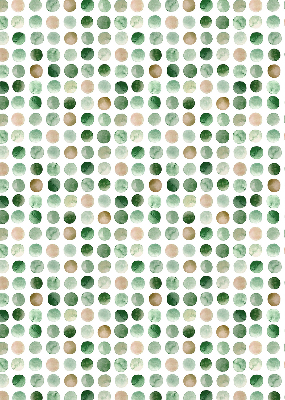 Binnenrolgordijn voor raam met groene cirkels