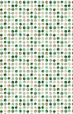Binnenrolgordijn voor raam met groene cirkels