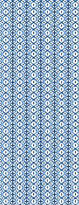 Binnenrolgordijn voor raam in blauwe vormen
