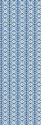 Binnenrolgordijn voor raam in blauwe vormen