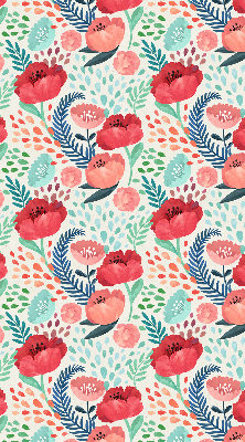 Stoffen rolgordijn papaver