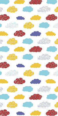 Rolgordijn voor raam met kleurrijke wolken