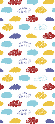 Rolgordijn voor raam met kleurrijke wolken
