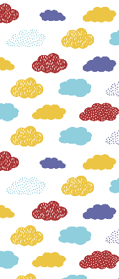 Rolgordijn voor raam met kleurrijke wolken