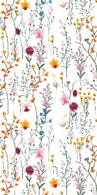 Binnengordijn met kleurrijke bloemen