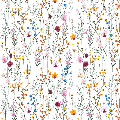 Binnengordijn met kleurrijke bloemen
