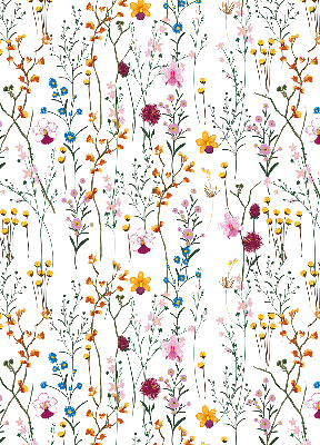 Binnengordijn met kleurrijke bloemen