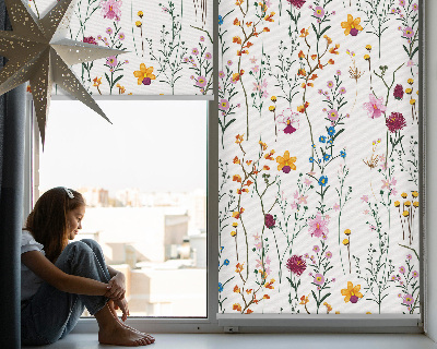 Binnengordijn met kleurrijke bloemen