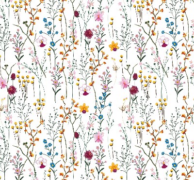 Binnengordijn met kleurrijke bloemen