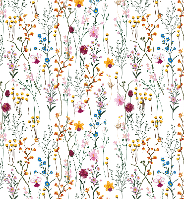 Binnengordijn met kleurrijke bloemen