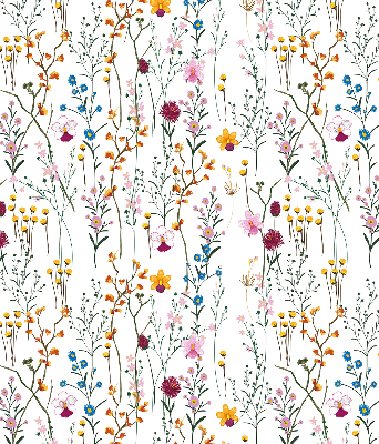 Binnengordijn met kleurrijke bloemen