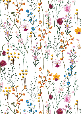 Binnengordijn met kleurrijke bloemen