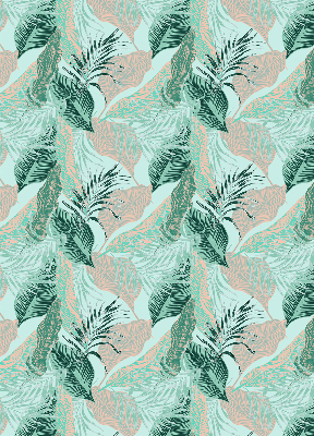 Rolgordijn voor balkondeur met tropische bladeren