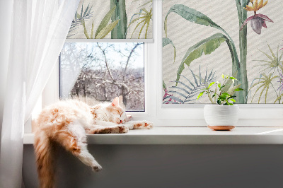 Binnenrolgordijn voor raam in de kleur Exotische natuur