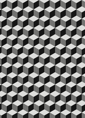 Binnenrolgordijn voor raam met 3D-kubussen