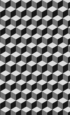 Binnenrolgordijn voor raam met 3D-kubussen
