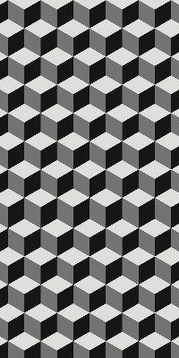 Binnenrolgordijn voor raam met 3D-kubussen