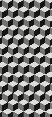 Binnenrolgordijn voor raam met 3D-kubussen