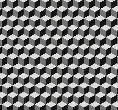 Binnenrolgordijn voor raam met 3D-kubussen