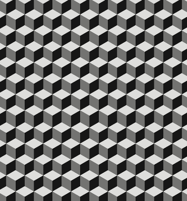 Binnenrolgordijn voor raam met 3D-kubussen