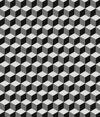 Binnenrolgordijn voor raam met 3D-kubussen