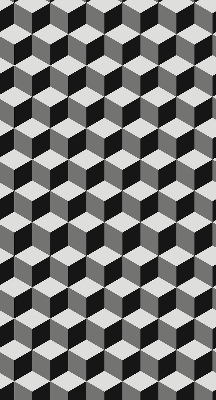 Binnenrolgordijn voor raam met 3D-kubussen