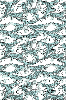 Binnenrolgordijn met print van wolken en wind