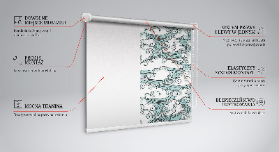 Binnenrolgordijn met print van wolken en wind