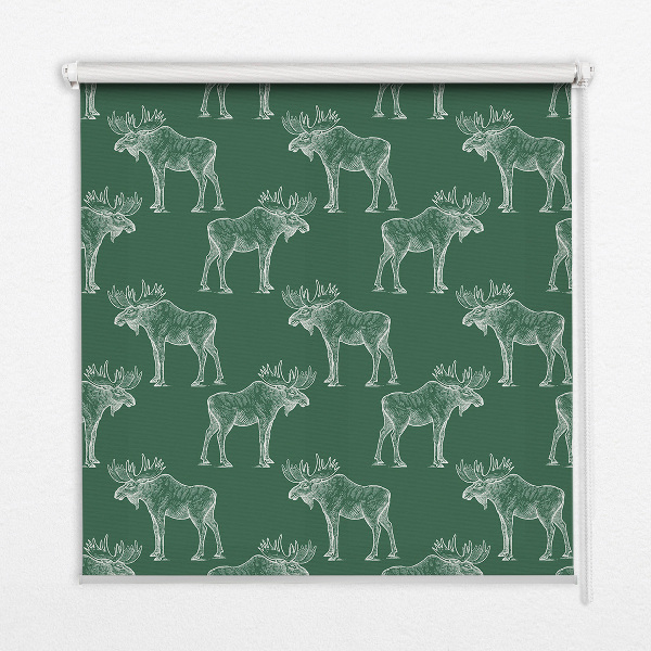 Rolgordijn voor balkondeur in de kleur groene eland
