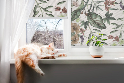 Binnengordijn met exotische natuurprint