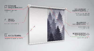 Binnenrolgordijn voor raam in nevelbos-design
