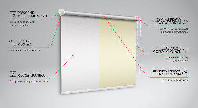 Binnenrolgordijn voor raam lichtgeel