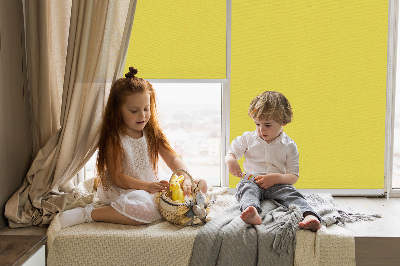 Binnenrolgordijn voor raam geel