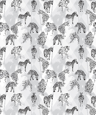 Rolgordijn voor raam met grijze dierenprint