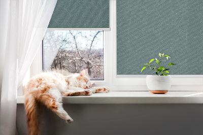 Binnengordijn met groene palmbladeren