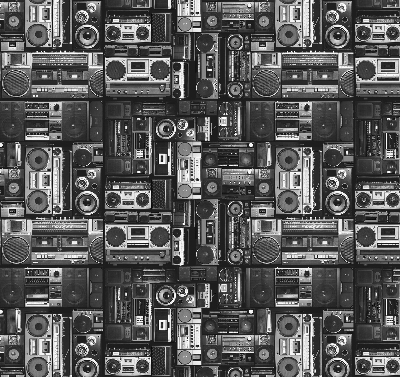 Binnengordijn voor radioluidsprekers