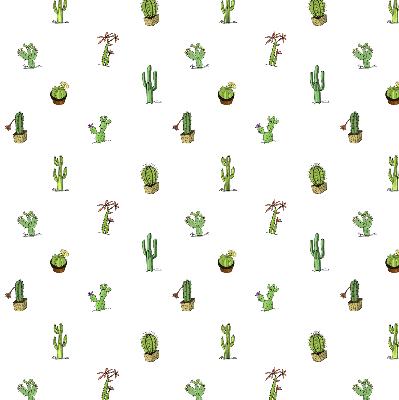 Stoffen rolgordijn met cactussen