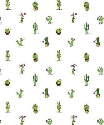 Stoffen rolgordijn met cactussen