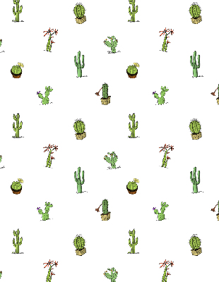 Stoffen rolgordijn met cactussen