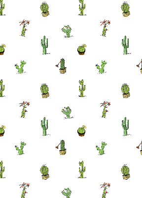 Stoffen rolgordijn met cactussen