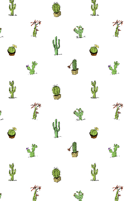 Stoffen rolgordijn met cactussen