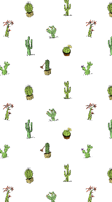 Stoffen rolgordijn met cactussen