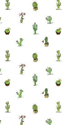 Stoffen rolgordijn met cactussen