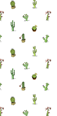 Stoffen rolgordijn met cactussen