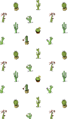 Stoffen rolgordijn met cactussen